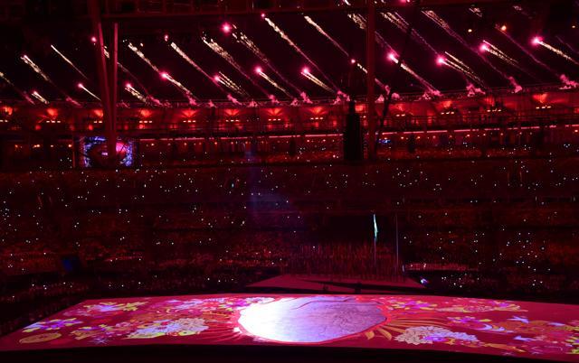 Fireworks go off atop Maracana during the opening ceremony. (AFP) Fireworks go off atop Maracana during the opening ceremony. (AFP)