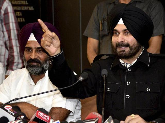 Founder of new front 'Awaaz-e-Punjab' Navjot Singh Sidhu addresses a press conference in Chandigarh on Thursday. (PTI Photo) Founder of new front 'Awaaz-e-Punjab' Navjot Singh Sidhu addresses a press conference in Chandigarh on Thursday. (PTI Photo)
