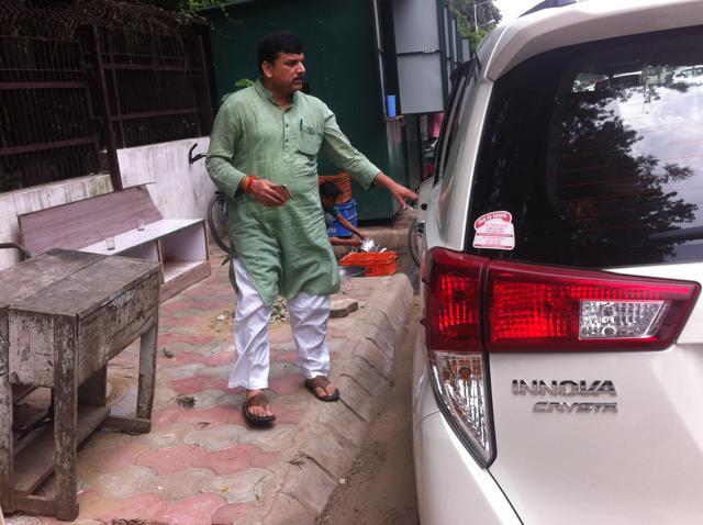 Sanjay at the courts in Chandigarh on Friday. (HT Photo)