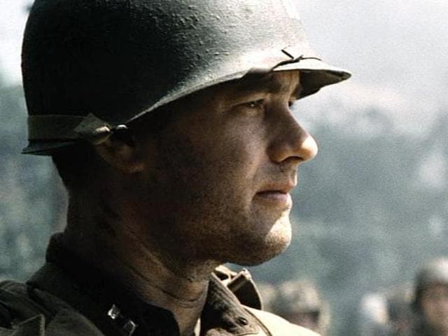 Here he is in Steven Spielberg’s classic war movie Saving Private Ryan (1998). Hanks would go on to work with Spielberg in The Terminal, Catch Me if You Can and most recently, Bridge of Spies. Here he is in Steven Spielberg’s classic war movie Saving Private Ryan (1998). Hanks would go on to work with Spielberg in The Terminal, Catch Me if You Can and most recently, Bridge of Spies.