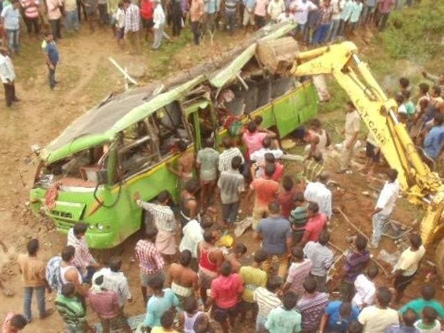 While 16 persons, including four women, were killed, 30 others sustained serious injuries in the accident. (ANI Photo) While 16 persons, including four women, were killed, 30 others sustained serious injuries in the accident. (ANI Photo)
