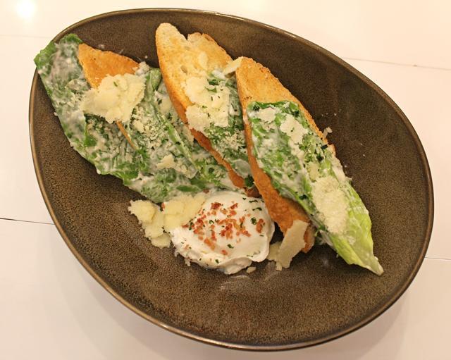 Poetry’s Their vegetarian interpretation of the Caesar salad, crisp, crunchy and bursting with freshness, was pleasantly surprising. (Satyabrata Tripathy/ Hindustan Times)