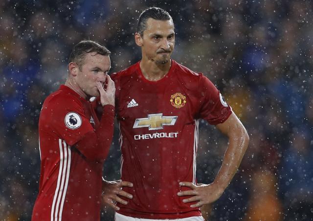Manchester United's Wayne Rooney and Zlatan Ibrahimovic in action. (REUTERS) Manchester United's Wayne Rooney and Zlatan Ibrahimovic in action. (REUTERS)