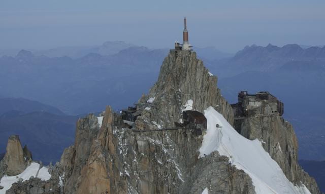 A view of the Aiguille de Midi peak in France, at 3,842 meters (12,605 feet). (AP) A view of the Aiguille de Midi peak in France, at 3,842 meters (12,605 feet). (AP)