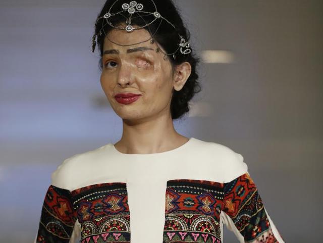On Thursday, Reshma opened the show for Indian designer Archana Kochhar, looking absolutely stunning in a white floor-length dress with colourful, patterned panels and a delicate silver headpiece. (AP) 