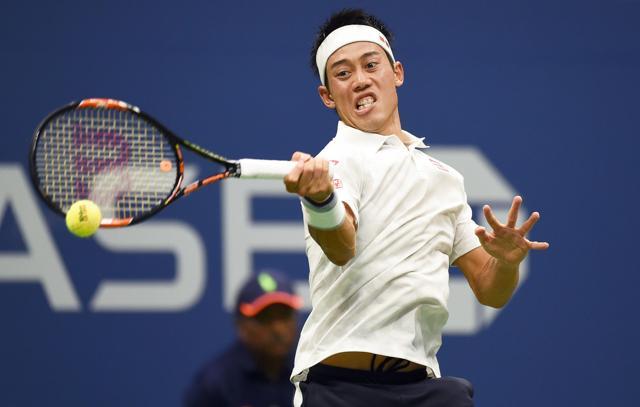 Nishikori came up with a late fightback to break Wawrinka right back at the start of the fourth set. (AFP)