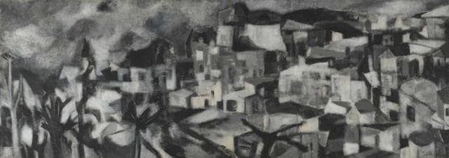 Akbar Padamsee’s Greek Landscape that was created when the artist was in his early 20s. An anonymous bidder bought the painting at an auction in New Delhi on September 8, 2016. (Saffronart.com) Akbar Padamsee’s Greek Landscape that was created when the artist was in his early 20s. An anonymous bidder bought the painting at an auction in New Delhi on September 8, 2016. (Saffronart.com)