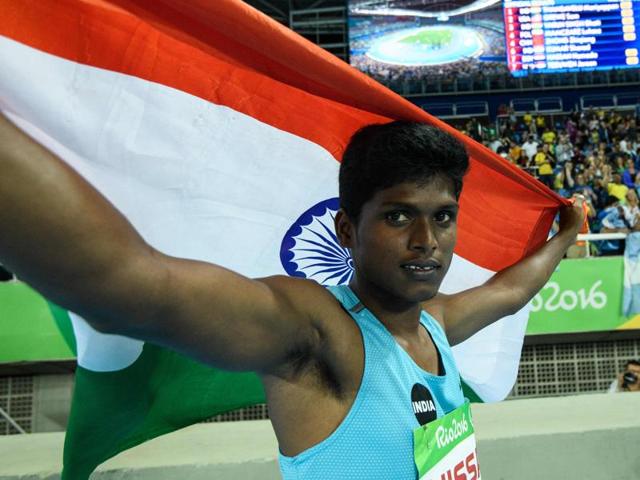 Mariyappan Thangavelu’s best jump of 1.89m bagged him the gold medal.(AFP)