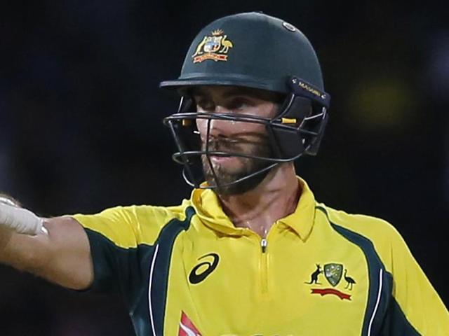 Australia's Glenn Maxwell hits a shot as Sri Lankan's Kusal Perera (L) looks on. (AFP Photo) Australia's Glenn Maxwell hits a shot as Sri Lankan's Kusal Perera (L) looks on. (AFP Photo)