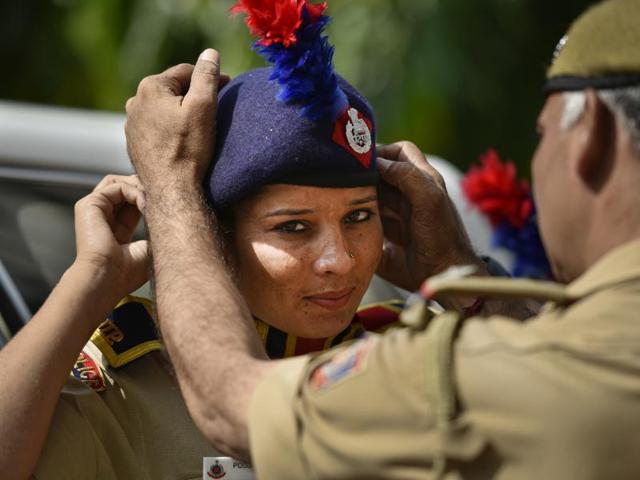 All Women Police Control Room launch in New Delhi, India, on Thursday, September 9, 2016. (Ravi Choudhary/HT PHOTO) 
