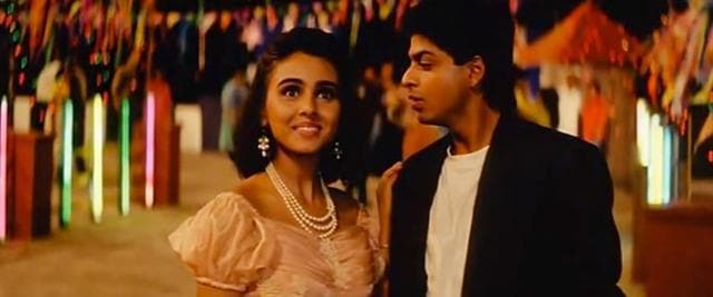 Suchitra Krishnamoorthi and Shah Rukh Khan in a still from Kabhi Haan Kabhi Naa (1994). Suchitra Krishnamoorthi and Shah Rukh Khan in a still from Kabhi Haan Kabhi Naa (1994).