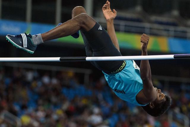 Mariyappan Thangavelu won gold in the men’s high jump T42. The numbers indicate the levels of disability and impairment and are different for different sports. (AFP)