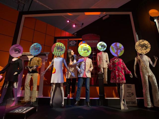 A woman poses with 1970s clothing during a photo-call for the ‘You Say You Want a Revolution? Records and Rebels 1966-70’ exhibition in central London on Wednesday. (AFP) A woman poses with 1970s clothing during a photo-call for the ‘You Say You Want a Revolution? Records and Rebels 1966-70’ exhibition in central London on Wednesday. (AFP)