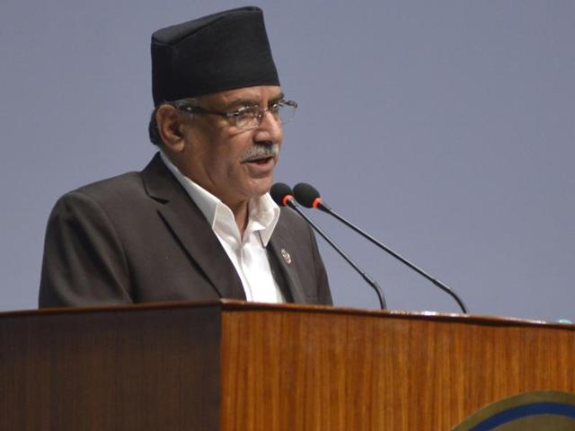 Nepalese Prime Minister Pushpa Kamal Dahal, also known as Prachanda, walks before addressing parliament in Kathmandu on September 8. (AFP) Nepalese Prime Minister Pushpa Kamal Dahal, also known as Prachanda, walks before addressing parliament in Kathmandu on September 8. (AFP)