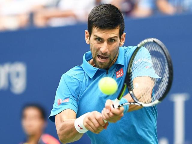Novak Djokovic of Serbia hits a return. (AFP Photo)