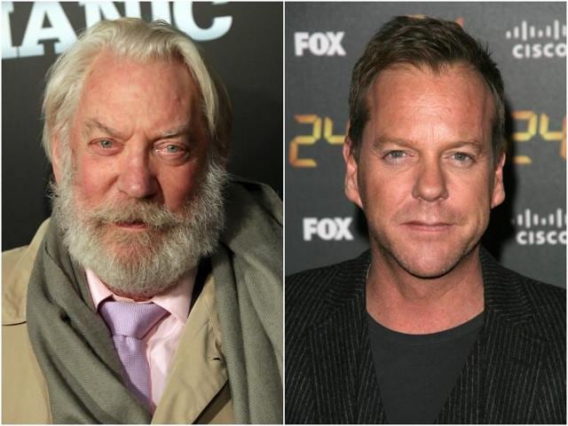 Donald Sutherland is looking fiercer and handsomer with each candle on his birthday cake. We hope son Keifer also sports the same ivory hair when he gets older. (Shutterstock)