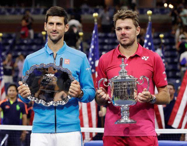 Stan Wawrinka, of Switzerland, right, and Novak Djokovic, of Serbia, pose for a photo. (AP Photo) Stan Wawrinka, of Switzerland, right, and Novak Djokovic, of Serbia, pose for a photo. (AP Photo)