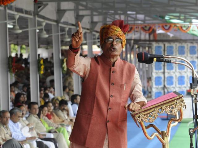 Chief minister Shivraj Singh Chouhan .(Praveen Bajpai/HT Photo)