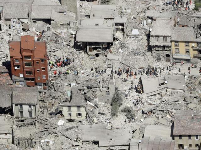 A chapel and collapsed houses are seen in a small village near Amatrice after earthquake that levelled central Italy, September 1, 2016. (Reuters) A chapel and collapsed houses are seen in a small village near Amatrice after earthquake that levelled central Italy, September 1, 2016. (Reuters)