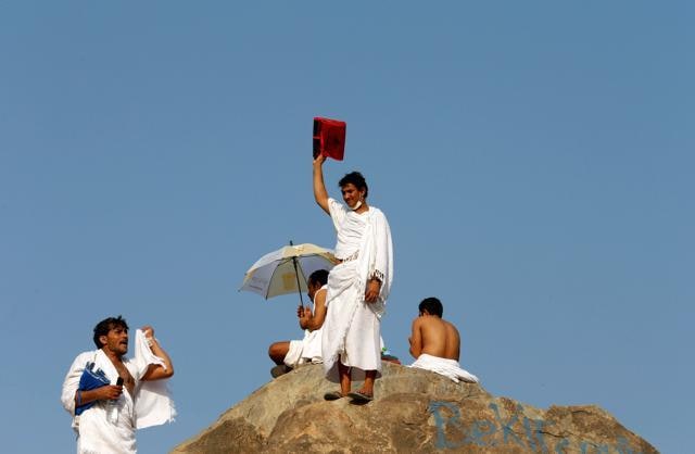 Muslim pilgrims gather on Mount Mercy on the plains of Arafat during the annual Haj pilgrimage, outside the holy city of Mecca, on September 11, 2016. (Reuters ) Muslim pilgrims gather on Mount Mercy on the plains of Arafat during the annual Haj pilgrimage, outside the holy city of Mecca, on September 11, 2016. (Reuters )