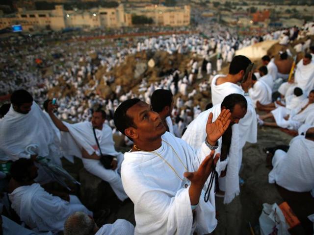 Nearly 2 million pilgrims ascended Mount Arafat at the climax of the Haj. (AFP) Nearly 2 million pilgrims ascended Mount Arafat at the climax of the Haj. (AFP)