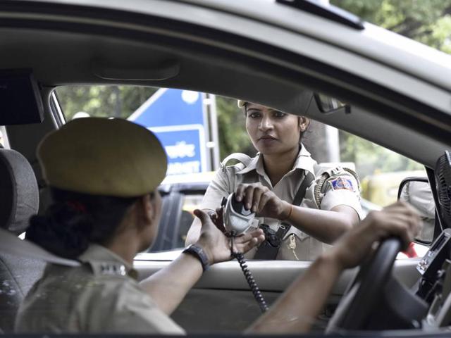Twenty women police personnel have been trained for the job. Each one of them have been provided adequate training in this regard. All of them have valid driving licenses. Women personnel, including four W/ASIs, six W/HCs, and ten W/Cts, have also undergone training in musketry and firing. (Arun Sharma/HT Photo)
