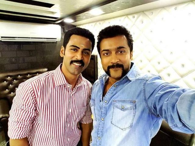 Suriya celebrates singer Krish’s birthday with a selfie. (Surya.sivakumar/Instagram)