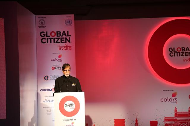 Amitabh Bachchan during the press conference to launch Global Citizen Festival of India in Mumbai. (IANS Photo) Amitabh Bachchan during the press conference to launch Global Citizen Festival of India in Mumbai. (IANS Photo)