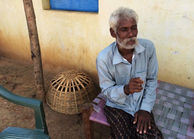Rescued bonded labourer Srikrushna Rajhansiya recalls his days in bondage outside his home in Sargul village in Odisha. (REUTERS) Rescued bonded labourer Srikrushna Rajhansiya recalls his days in bondage outside his home in Sargul village in Odisha. (REUTERS)