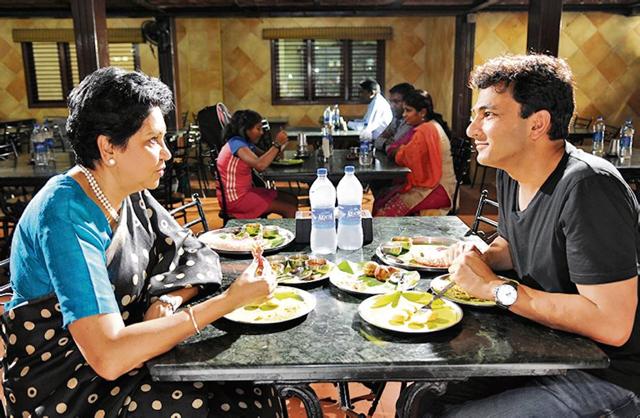 Nooyi and Khanna at breakfast in Chennai on Tuesday.(HT Photo)
