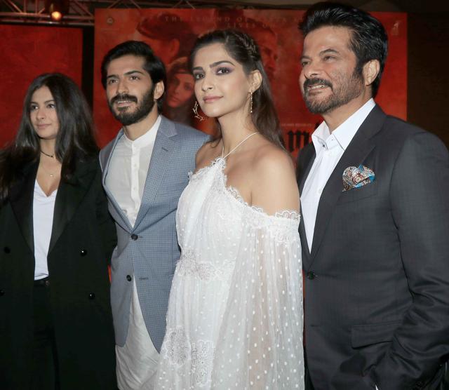 Harshvardhan Kapoor with sisters, Rhea and Sonam; and father, Anil Kapoor. Harshvardhan Kapoor with sisters, Rhea and Sonam; and father, Anil Kapoor.
