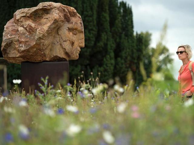 A sculpture titled 'Red Mountain Head' by British artist Emily Young features in the 'Beyond Limits' exhibition in the grounds of Chatsworth House near Bakewell, northern England. The exhibition will be on from September 10 till October 30. (AFP) A sculpture titled 'Red Mountain Head' by British artist Emily Young features in the 'Beyond Limits' exhibition in the grounds of Chatsworth House near Bakewell, northern England. The exhibition will be on from September 10 till October 30. (AFP)