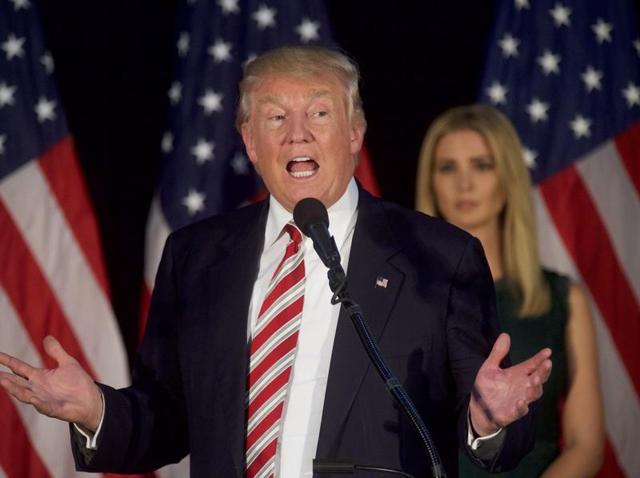 Republican presidential hopeful Donald J Trump holds a campaign event with his daughter, Ivanka, at the Aston Township Community Centre in Aston, Pennsylvania. (AFP) Republican presidential hopeful Donald J Trump holds a campaign event with his daughter, Ivanka, at the Aston Township Community Centre in Aston, Pennsylvania. (AFP)