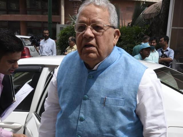 Minister of micro, small and medium enterprises Kalraj Mishra arrives at Parliament in New Delhi. (Sonu Mehta/HT File Photo) Minister of micro, small and medium enterprises Kalraj Mishra arrives at Parliament in New Delhi. (Sonu Mehta/HT File Photo)