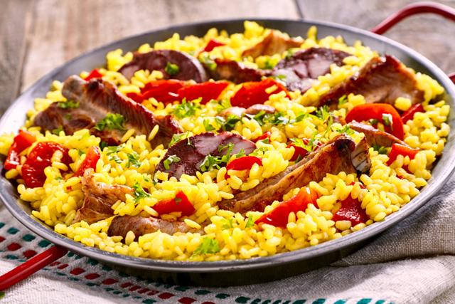 Spanish pork and rice made by Elena during the show. (Photo:Shutterstock) Spanish pork and rice made by Elena during the show. (Photo:Shutterstock)