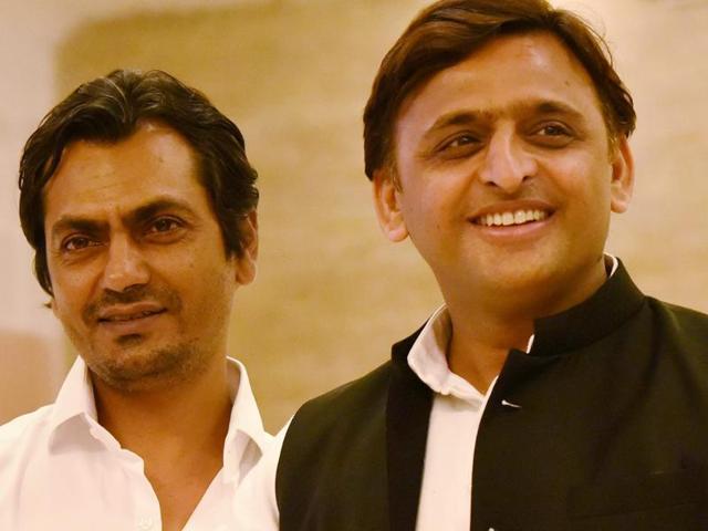Uttar Pradesh chief minister Akhilesh Yadav (right) launches 'Kisan Bima Yojna' with Bollywood actor Nawazuddin Siddiqui in Lucknow on September 14, 2016. (PTI Photo) Uttar Pradesh chief minister Akhilesh Yadav (right) launches 'Kisan Bima Yojna' with Bollywood actor Nawazuddin Siddiqui in Lucknow on September 14, 2016. (PTI Photo)