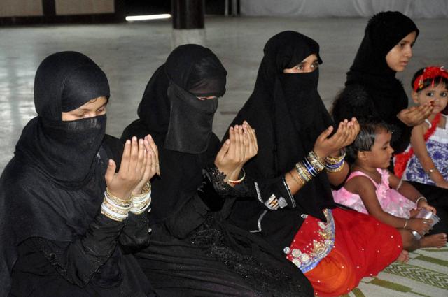 Muslim women pray on Eid-ul-Fitr in Lucknow. The right to religion is the weakest of all fundamental right as it’s subject to public order, morality, health and all other fundamental rights. In case of a conflict between right to religion and any other fundamental right, the former must give way to the latter. (PTI File Photo) Muslim women pray on Eid-ul-Fitr in Lucknow. The right to religion is the weakest of all fundamental right as it’s subject to public order, morality, health and all other fundamental rights. In case of a conflict between right to religion and any other fundamental right, the former must give way to the latter. (PTI File Photo)