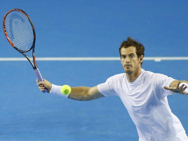 Great Britain's Andy Murray and Jamie Murray during practice. (REUTERS) Great Britain's Andy Murray and Jamie Murray during practice. (REUTERS)