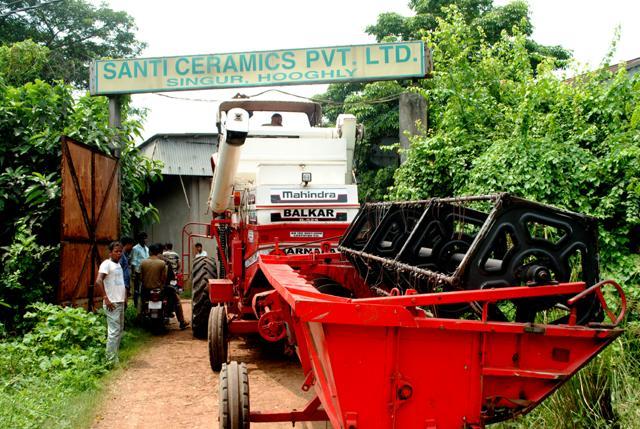 Machines like this were pressed into service to clear the factory land of weeds to facilitate survey. (HT Photo) Machines like this were pressed into service to clear the factory land of weeds to facilitate survey. (HT Photo)
