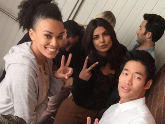 In an 18-minute long recently uploaded behind-the-scenes video, her co-stars opened up about how impressed they are with Priyanka. (Instagram) In an 18-minute long recently uploaded behind-the-scenes video, her co-stars opened up about how impressed they are with Priyanka. (Instagram)