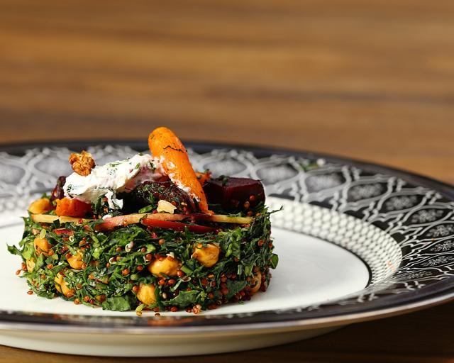 Red pirate at Sequel - Peruvian quinoa, roasted baby beets, baby carrots and chickpeas with tender kale (Photo courtesy: Sequel)