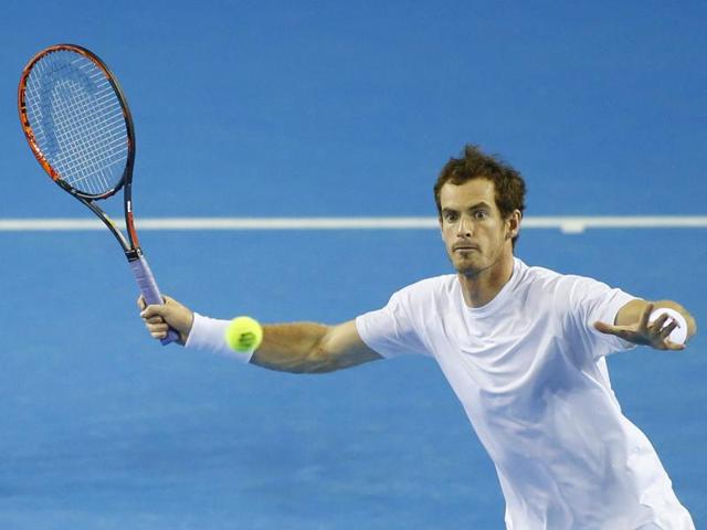 Great Britain's Andy Murray during practice. (REUTERS) Great Britain's Andy Murray during practice. (REUTERS)