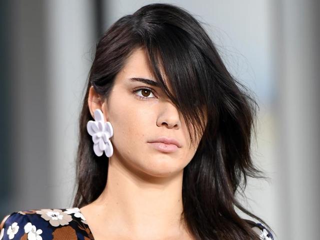 Michael Kors’s joyful floral spring collection extended to its oversized earrings, modelled here by Kendall Jenner. (AFP) Michael Kors’s joyful floral spring collection extended to its oversized earrings, modelled here by Kendall Jenner. (AFP)