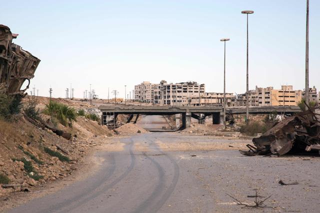 Rubble-strewn Castello Road, the main route for humanitarian assistance in to divided Syrian city of Aleppo. (AFP) Rubble-strewn Castello Road, the main route for humanitarian assistance in to divided Syrian city of Aleppo. (AFP)