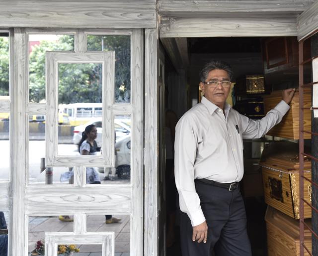 The Undertaker: Danny Pinto outside his office in Mumbai. (Kunal Patil / HT Photo) The Undertaker: Danny Pinto outside his office in Mumbai. (Kunal Patil / HT Photo)