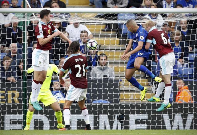 Islam Slimani (2R) scored headers either side of half-time. (AFP) Islam Slimani (2R) scored headers either side of half-time. (AFP)