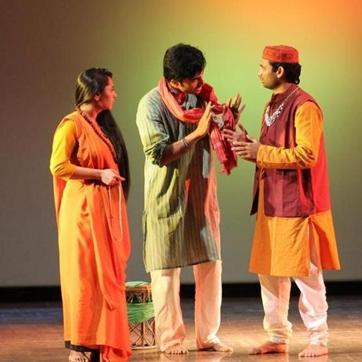 A still from the play Rangrasiya Balam. A still from the play Rangrasiya Balam.