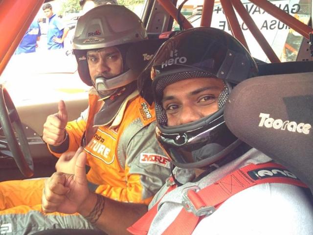 The writer (right) with Gaurav Gill.(HT Photo) The writer (right) with Gaurav Gill.(HT Photo)