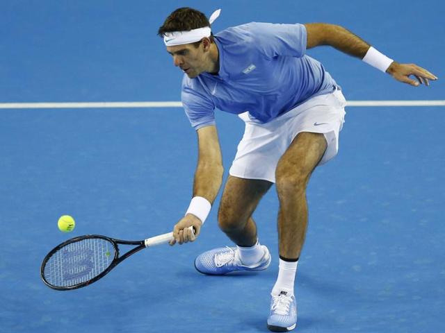 Argentina's Juan Martin del Potro in action against Great Britain's Andy Murray. (REUTERS) Argentina's Juan Martin del Potro in action against Great Britain's Andy Murray. (REUTERS)
