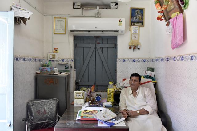 Mahesh Lal Gupt, a member of the Gayawal Panda community at his office in Gaya. (Saumya Khandelwal/HT PHOTO) Mahesh Lal Gupt, a member of the Gayawal Panda community at his office in Gaya. (Saumya Khandelwal/HT PHOTO)